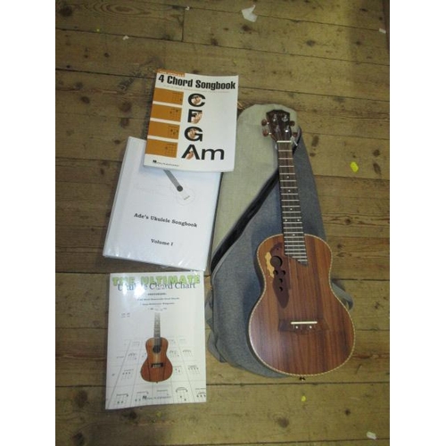 471 - PAISEN UKULELE WITH CASE AND BOOKS