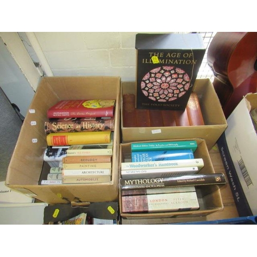 474 - THREE BOXES OF BOOKS INCLUDING FOLIO AND OBSERVERS GUIDES