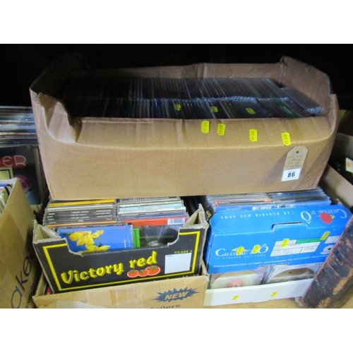 86 - FIVE BOXES OF CDS INCLUDING PROMOTIONAL COPIES