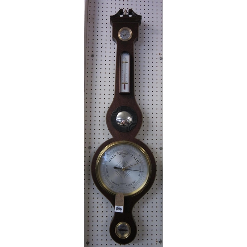 RUSSELL OF NORWICH GEORGIAN STYLE BANJO BAROMETER