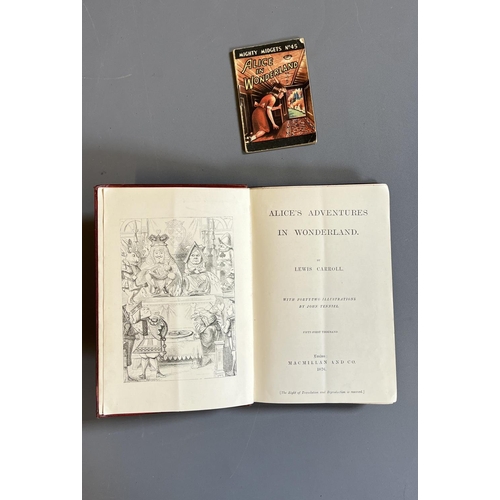 461 - ALICE IN WONDERLAND, Lewis Carroll, 1876, Macmillan, 51st Thousand; good condition, lower inner hing... 