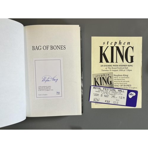 462 - SIGNED STEPHEN KING, Bag of Bones, no. 702/ 2000 signed copies with ephemera from Stephen Kings Roy... 