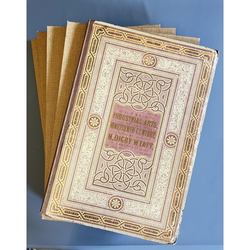 465 - THE INDUSTRIAL ARTS OF THE NINETEENTH CENTURY, M Digby Wyatt, 1851, Day & Son. 5 Volumes in modern s... 