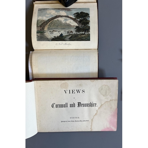 466 - VIEWS IN CORNWALL AND DEVONSHIRE, Henry Besley, Exeter, [1861], later red cloth, stained. WITH Views... 