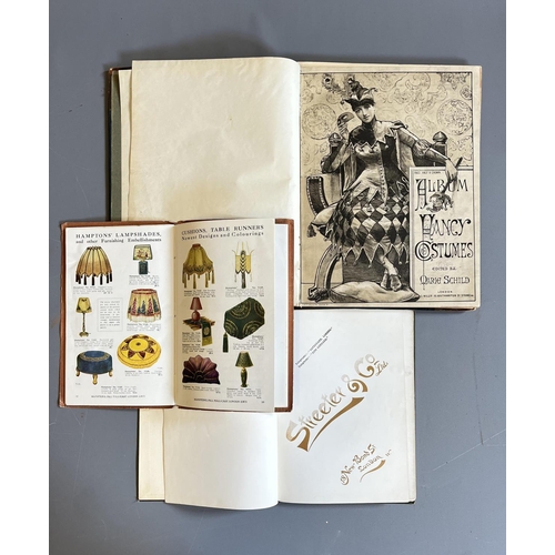 468 - ALBUM OF FANCY COSTUMES, edited by Marie Schild, ex Darwen libraries, split down spine; WITH Streete... 