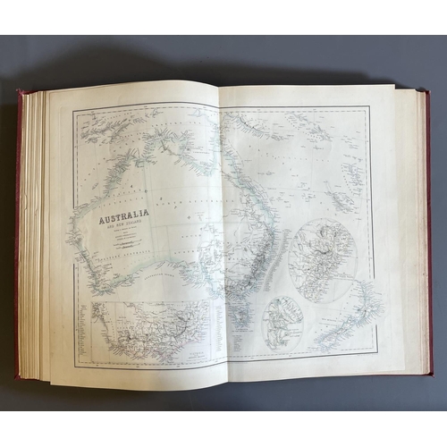 473 - A COMPANION ATLAS TO THE GAZETEER OF THE WORLD, 48 MAPS, G H Swanston, A Fullarton & Co, robustly bo... 