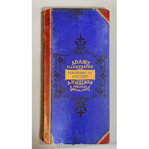 474 - ADAMS' ILLUSTRATED PANORAMA OF HISTORY, A H Walker, c.1878, very tall, thin folio bound in half red ... 