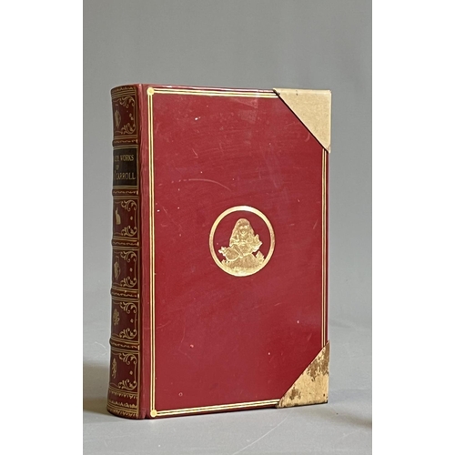 476 - BAYNTUN RIVIERE BINDING on Complete Works of Lewis Carroll, Nonesuch edition, 1939. Full red morocco... 