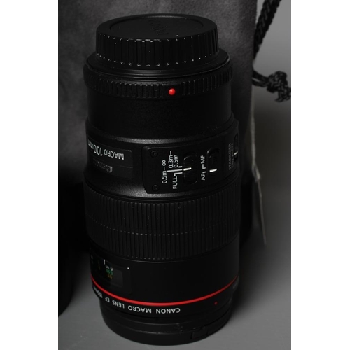 480 - A CANON MACRO LENS, EF 100mm 1:2.8 L IS USM, with case (Est. plus 24% premium inc. VAT)