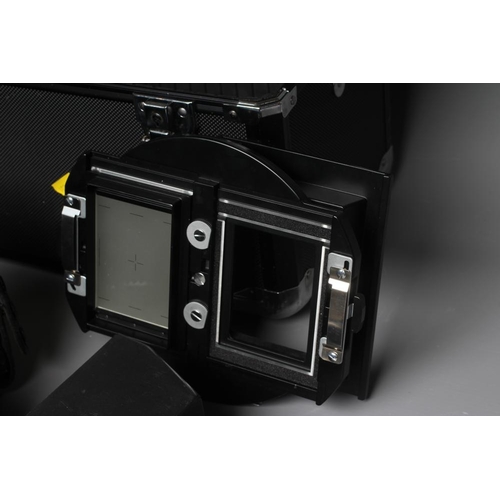 483 - A TOPCON HORSEMAN 45HF CAMERA with a Super Topcor 1:56 f=150mm lens, rotary back, viewer and black m... 