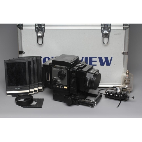 484 - A FUJI PROFESSIONAL 6X8 CAMERA with EBC Fujinon 180mm 1:5.6 180 lens and metal carrying case (Est. p... 