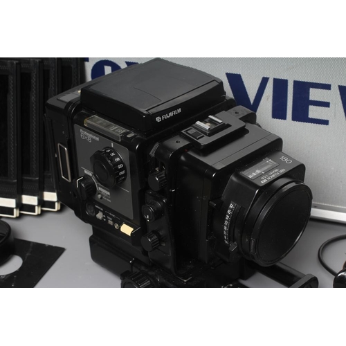 484 - A FUJI PROFESSIONAL 6X8 CAMERA with EBC Fujinon 180mm 1:5.6 180 lens and metal carrying case (Est. p... 