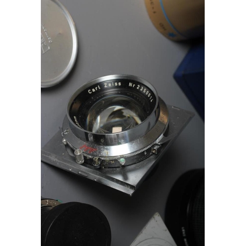 488 - FIVE CAMERA & OTHER LENSES, comprising an Isco-Optic Ultra-Star HD f=35mm - 1.38in. 1c, a Carl Zeiss... 
