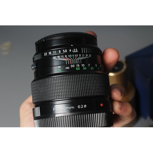 488 - FIVE CAMERA & OTHER LENSES, comprising an Isco-Optic Ultra-Star HD f=35mm - 1.38in. 1c, a Carl Zeiss... 
