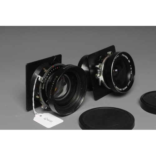 490 - TWO CAMERA LENSES, comprising a Copal No.1 Symmar-S 5,6/210 lens, and a Fujinon SW 1:8/90 lens (Est.... 