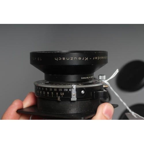 490 - TWO CAMERA LENSES, comprising a Copal No.1 Symmar-S 5,6/210 lens, and a Fujinon SW 1:8/90 lens (Est.... 