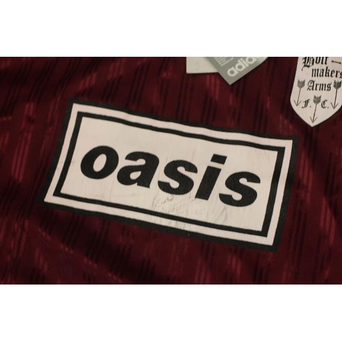 534 - NOEL GALLAGHER - A BESPOKE ADIDAS BOLT MAKERS ARMS PUB FOOTBALL TEAM SHIRT produced when Oasis decid... 