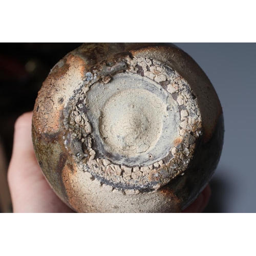 8 - A BIZEN STONEWARE TALL EWER, 9 1/2