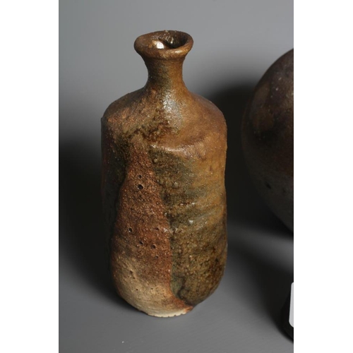 8 - A BIZEN STONEWARE TALL EWER, 9 1/2
