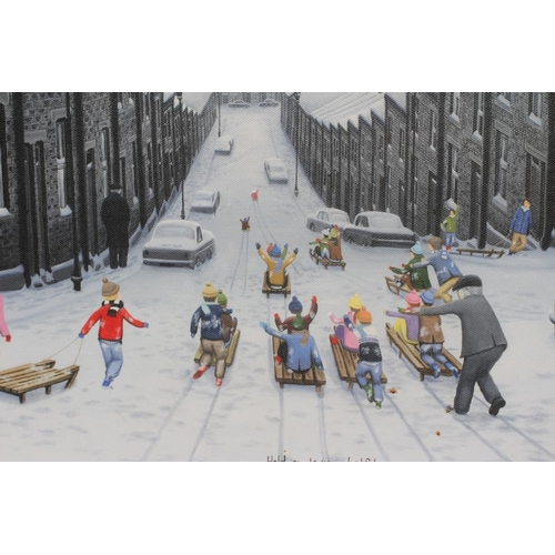 583 - LEIGH LAMBERT (b.1979) Hold onto Your Hats, limited edition numbered 43/95, signed lower right, gicl... 