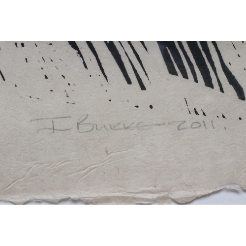 595 - IAN BURKE (b.1955) Mackerel and Sea Bream, signed, inscribed with title and numbered 1/6, woodcut, 2... 