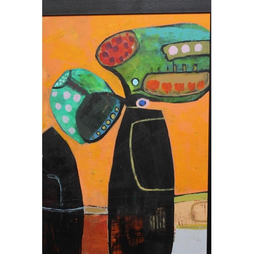 602 - AMRIK VARKALIS (b.1940) Still Life in Winter, signed lower right, oil on board, 22 1/2