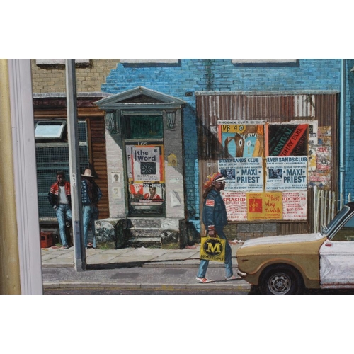 607 - FRANK JOHNSON (1917-1998) Lumb Lane, Southfields, Bradford, signed lower right and dated 1988, oil o... 