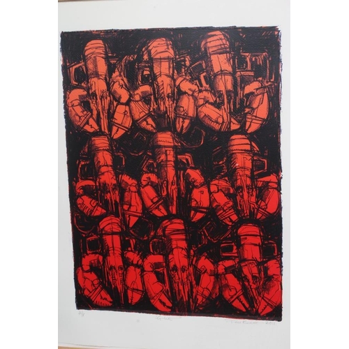 609 - IAN BURKE (British School, 20th/21st century) Glut, A/P, signed and dated 2011, linocut in colours, ... 