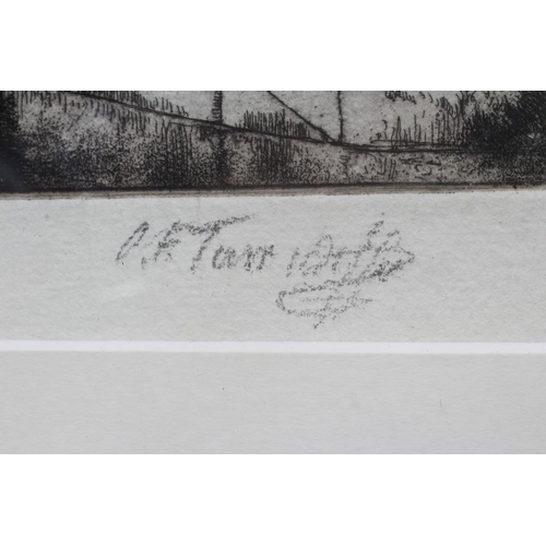 614 - CHARLES FREDERICK TUNNICLIFFE (1901-1979) The Swing Bridge, 1928, signed lower right in the margin, ... 