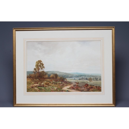623 - WILLIAM CHARLES RUSHTON (1860-1921) View of an Estuary and a Moorland Scene, a pair, both signed, wa... 