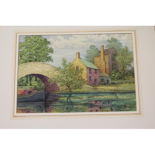 634 - GEORGE WILLOTT (1900-2000) A collection of unframed watercolours to include a view of Newquay Harbou... 