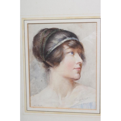 635 - GEORGE WILLOTT (1900-2000) Portrait of Miss Smith, head and shoulders, signed lower right, inscribed... 
