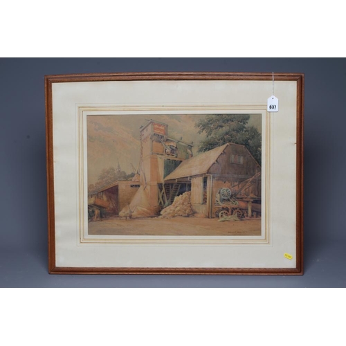 637 - GEORGE WILLOTT (1900-2000) The Stone Crusher, signed lower right, watercolour, 14