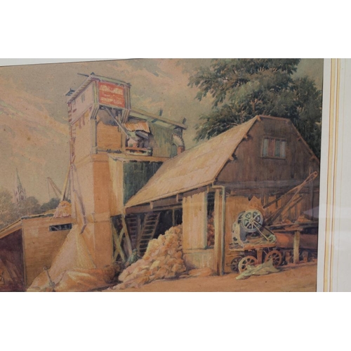 637 - GEORGE WILLOTT (1900-2000) The Stone Crusher, signed lower right, watercolour, 14