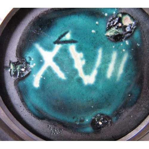 494 - AN ART NOUVEAU EARTHENWARE VASE BY J. VON SCHWARZ of bulbous form with rounded trefoil neck in a str... 