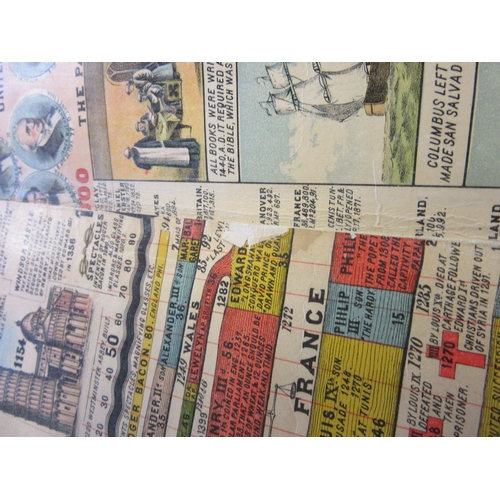 474 - ADAMS' ILLUSTRATED PANORAMA OF HISTORY, A H Walker, c.1878, very tall, thin folio bound in half red ... 