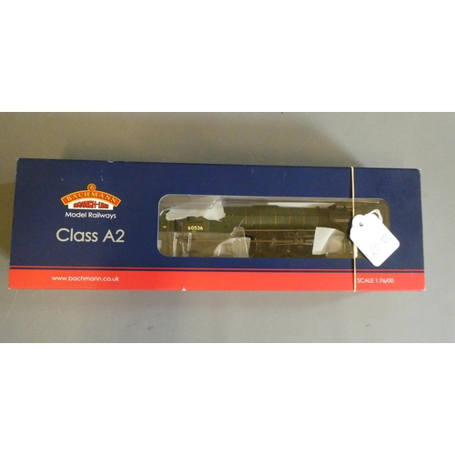 Bachmann Class A2 locomotive finished in British Railways lined green ...