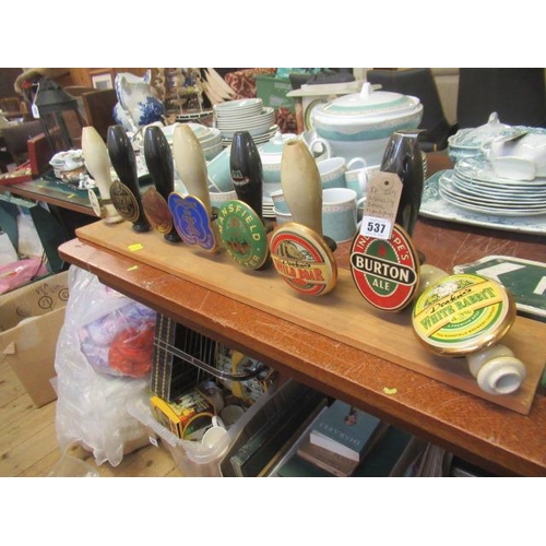 NOVELTY BEER HAND PUMPS AND CLIPS