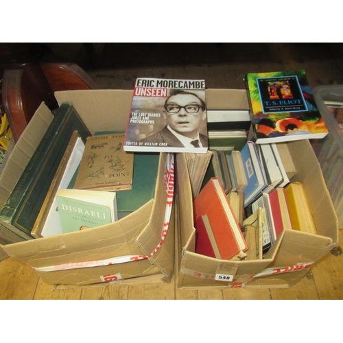 TWO BOXES OF BOOKS