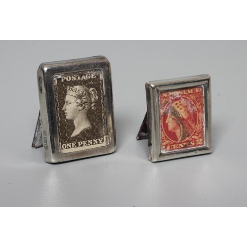 136 - OF PHILATELIC INTEREST - A LATE VICTORIAN SILVER STAMP FRAME by Gourdal Vales & Co., Birmingham 1899... 