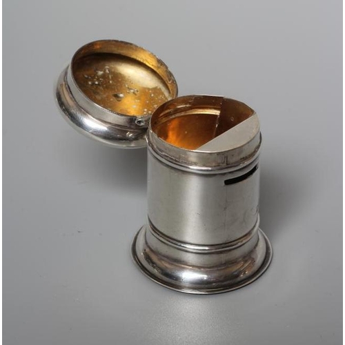 137 - OF PHILATELIC INTEREST - AN EDWARDIAN SILVER NOVELTY STAMP POST BOX, maker's mark indistinct, Birmin... 