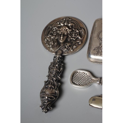 151 - AN EARLY VICTORIAN FOLDING FRUIT KNIFE by John Oxley, Sheffield 1847, with engraved silver blade and... 