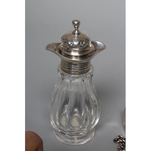 160 - A THOMAS WEBB CREAM OPALINE GLASS SCENT FLASK of conical form with gilded flowers in the style of Ju... 