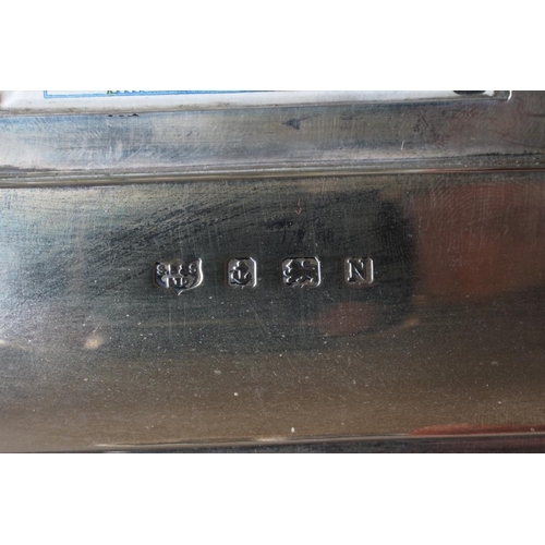 173 - A GEORGE VI SILVER PLAYING CARDS BOX by S Blanckensee & Son Ltd., Birmingham 1937, of plain square s... 