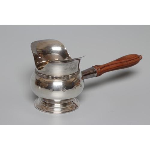 181 - AN ELIZABETH II SILVER BRANDY WARMER by Mappin & Webb, Birmingham 1987, of squat globular form with ... 