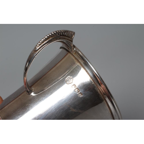 186 - AN ELIZABETH II SILVER CHRISTENING CUP by Pinder Bros., Sheffield 1971, of flared cylindrical form w... 