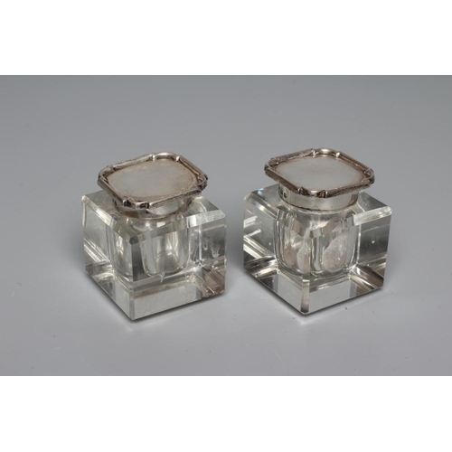 188 - AN ART DECO SILVER DESK STANDISH by Adie Bros., Birmingham 1931, of elongated oblong form with shape... 