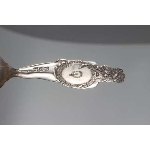 191 - A SET OF SIX CANADIAN TEASPOONS by PW Ellis & Co. of Toronto, stamped Sterling, each chased with the... 