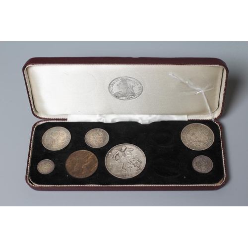 A VICTORIA SPECIMEN COIN SET, 1897, incomplete with 7 coins, boxed