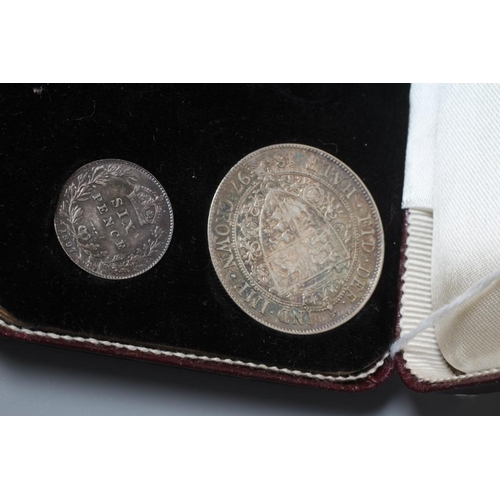 A VICTORIA SPECIMEN COIN SET, 1897, incomplete with 7 coins, boxed